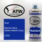 Preview: Audi, Medium Blue (Water-Based Only), LX5U: 400ml Sprühdose, von ATW Autoteile West.